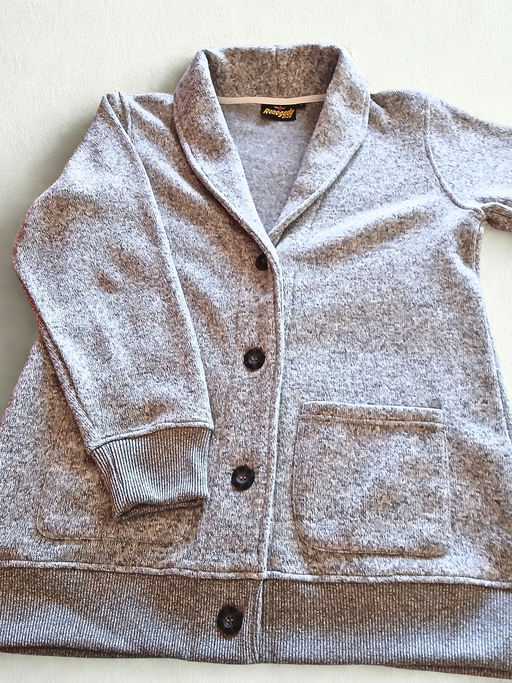Renegade Club Light Gray Unisex  Cardigan Jacket with Pockets
